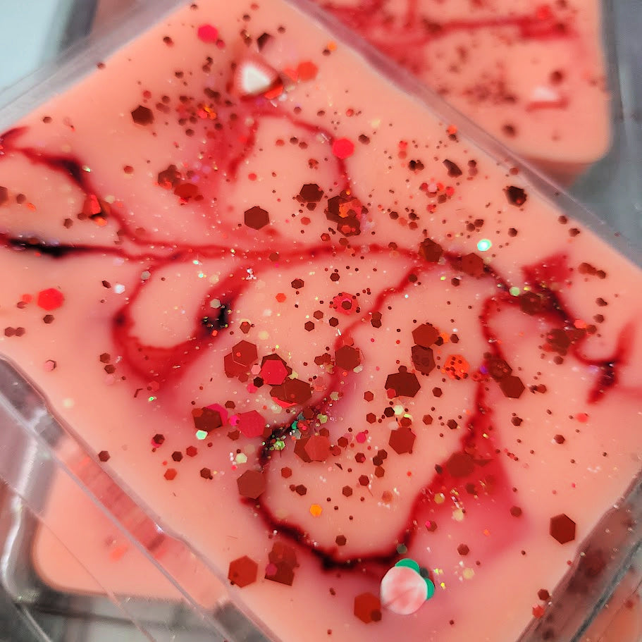 Sweet Summertime Clamshell (frozen margarita + peach nectar + strawberry daiquiri)
