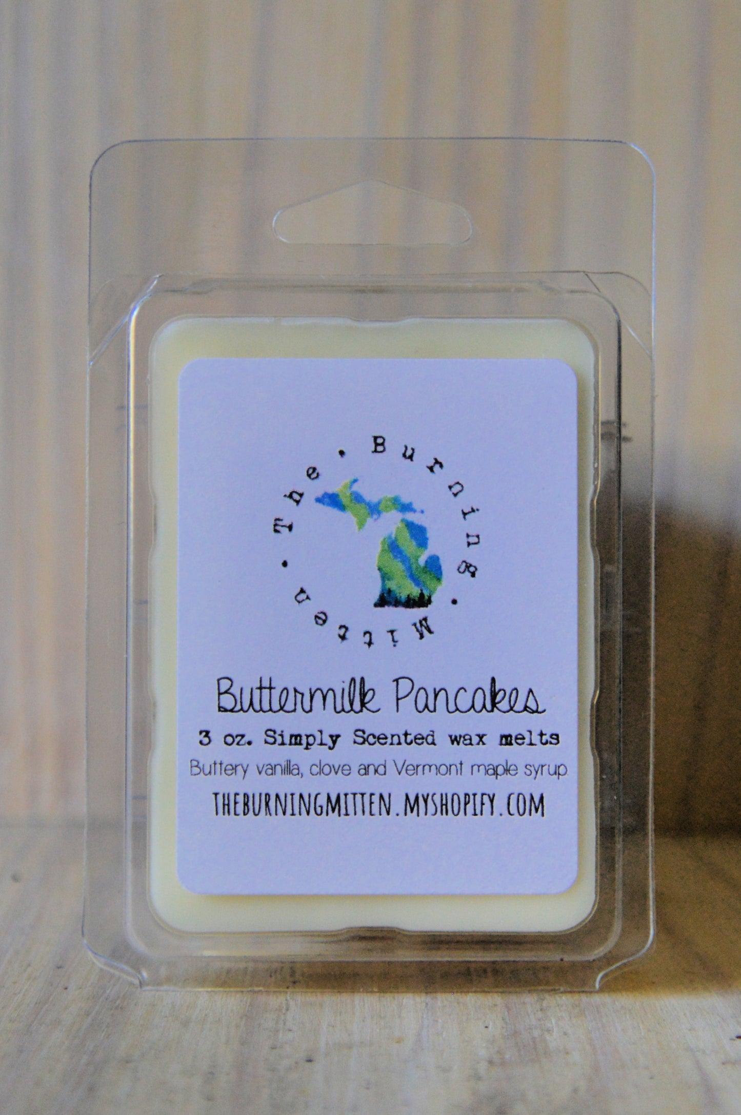 Buttermilk Pancakes Simply Scented Clamshell (buttery vanilla, clove and Vermont maple syrup)