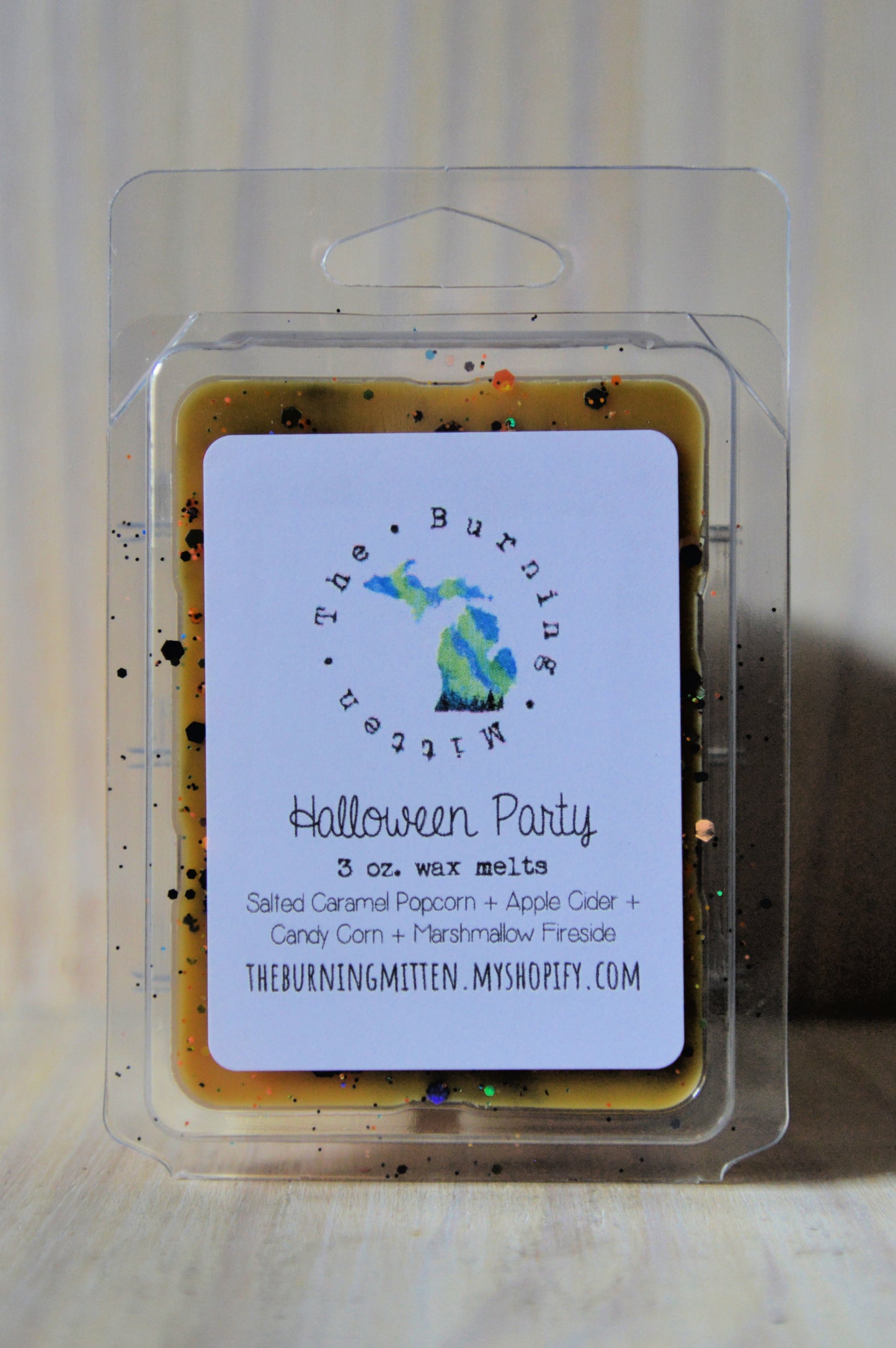 Halloween Party Clamshell (salted caramel popcorn + apple cider + candy corn + marshmallow fireside)