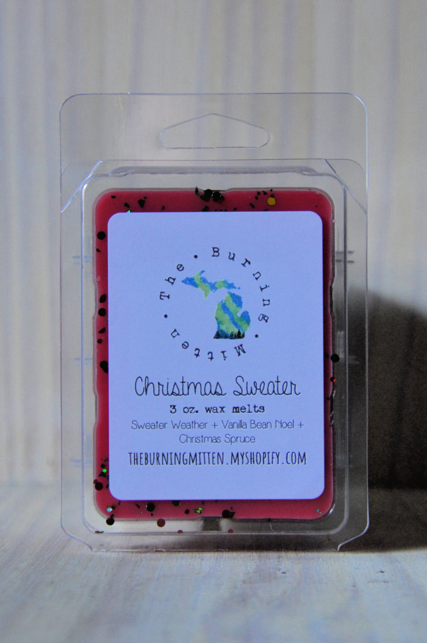 Christmas Sweater Clamshell (sweater weather + vanilla bean noel + christmas spruce)