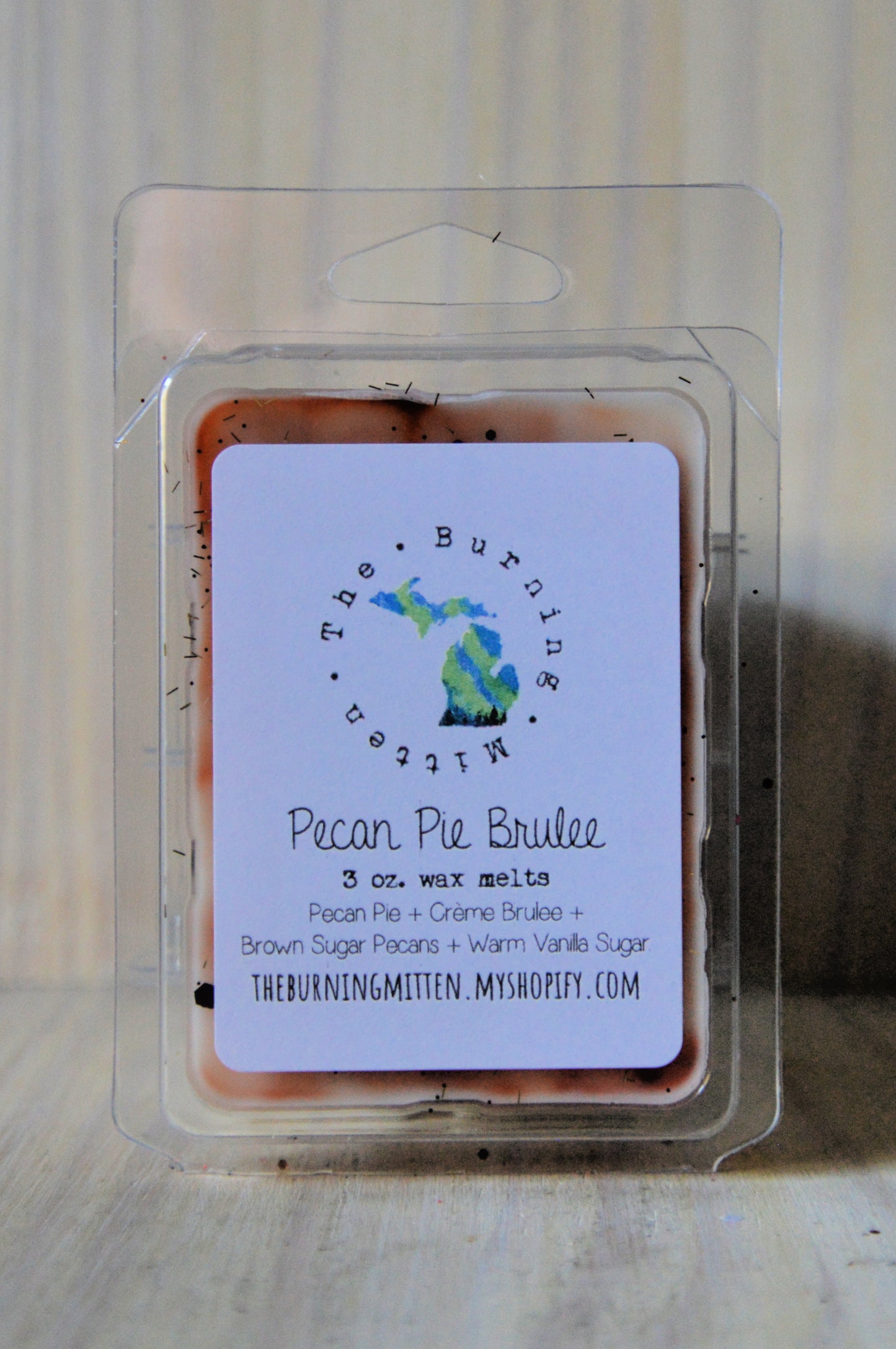 Pecan Pie Brulee Clamshell (pecan pie + creme brulee + brown sugar pecans + warm vanilla sugar)