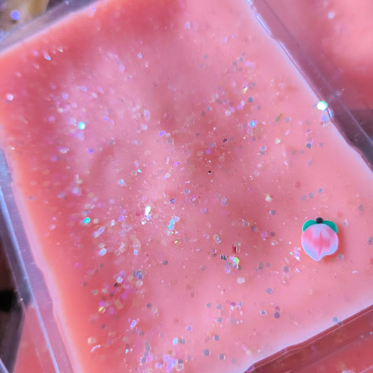 Peach Crush Clamshell (peach nectar + fizzy soda)