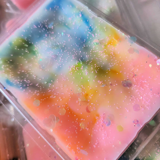 Rainbow Cotton Candy Clamshell (rainbow sherbet + cotton candy)