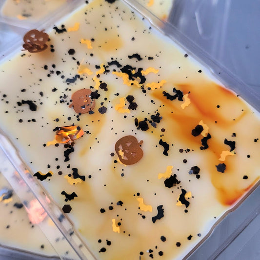 Hocus Pocus & Chill Clamshell (salted caramel popcorn + candy corn + pumpkin milkshake)