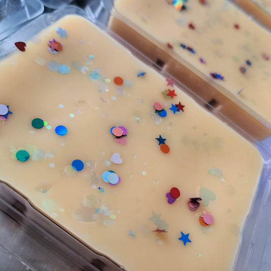 Make a Wish Clamshell (blueberry cheesecake ice cream + sugar cookies + birthday cake + twinkies + cake batter fudge)