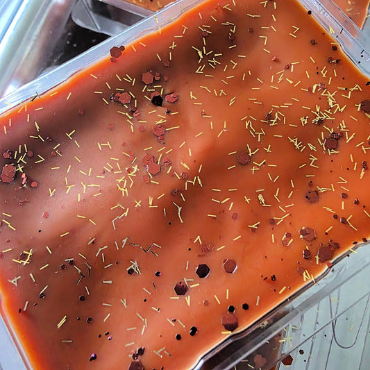 Bye Bye, Li'l Sebastian Clamshell (sugar corn pudding + fallen leaves + hayride)