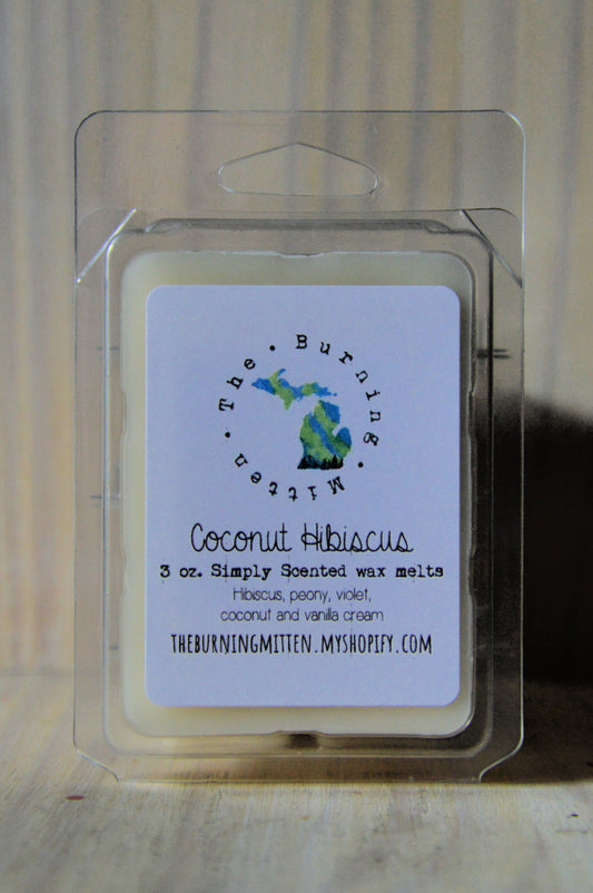 Coconut Hibiscus Simply Scented Clamshell (hibiscus, peony, violet, coconut and vanilla cream)
