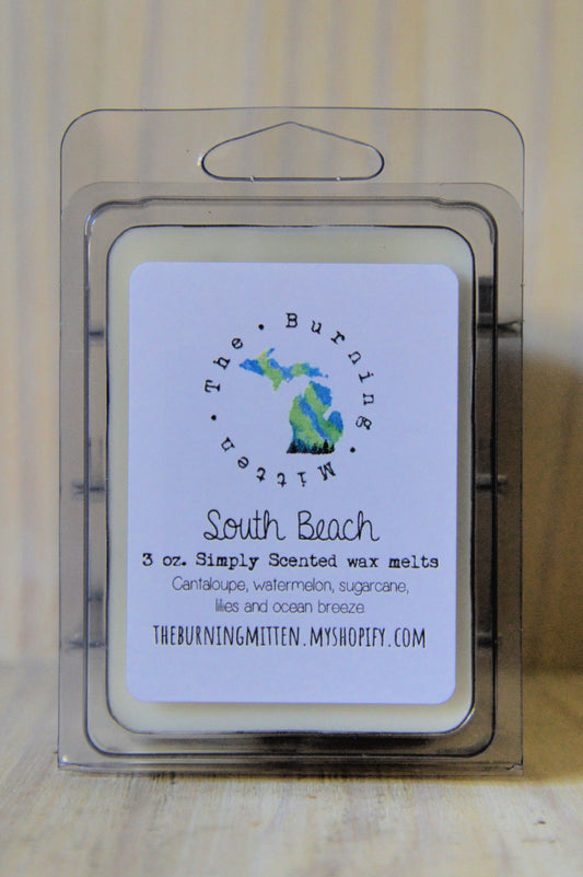 South Beach Simply Scented Clamshell (cantaloupe, watermelon, sugarcane, lilies and ocean breeze)