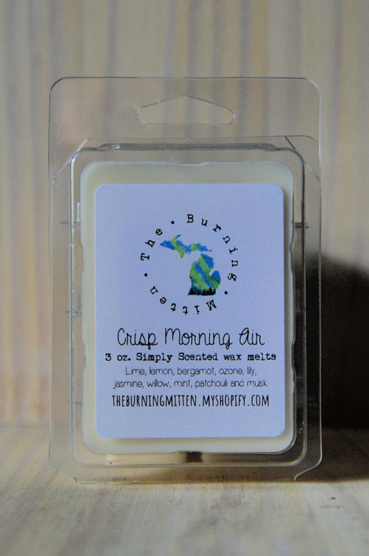 Crisp Morning Air Simply Scented Clamshell (lime, lemon, bergamot, ozone, lily, jasmine, willow, mint, patchouli and musk)