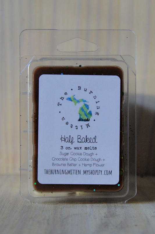Half Baked Clamshell (sugar cookie dough + chocolate chip cookie dough + brownie batter + hemp flower)