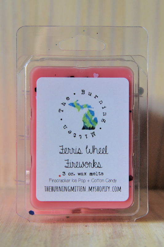 Ferris Wheel Fireworks Clamshell (firecracker ice pop + cotton candy)