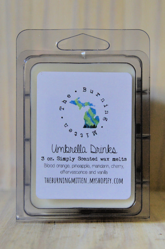 Umbrella Drinks Simply Scented Clamshell (blood orange, pineapple, mandarin, cherry, effervescence and vanilla)