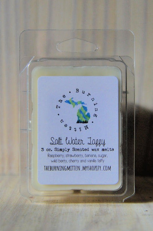 Salt Water Taffy Simply Scented Clamshell (raspberry, strawberry, banana, sugar, wild berry, cherry and vanilla taffy)