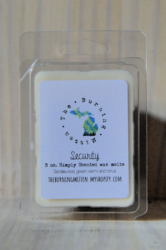 Security Simply Scented Clamshell (sandalwood, green elemi and citrus)