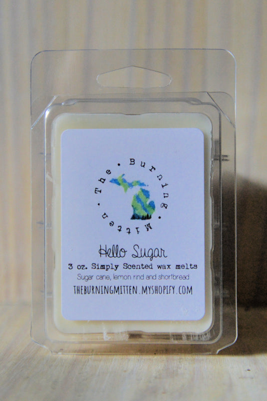 Hello Sugar Simply Scented Clamshell (sugar cane, lemon rind and shortbread)