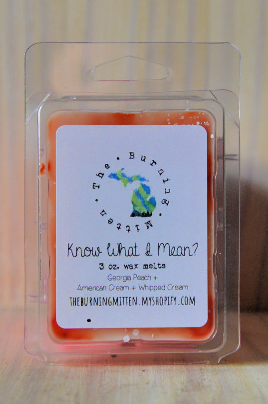 Know What I Mean? Clamshell (georgia peach + american cream + whipped cream)