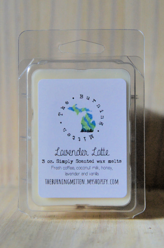 Lavender Latte Simply Scented Clamshell (fresh coffee, coconut milk, honey, lavender and vanilla)