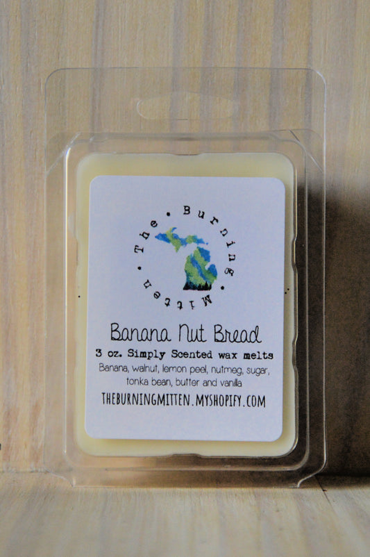 Banana Nut Bread Simply Scented Clamshell (banana, walnut, lemon peel, nutmeg, sugar, tonka bean, butter and vanilla)