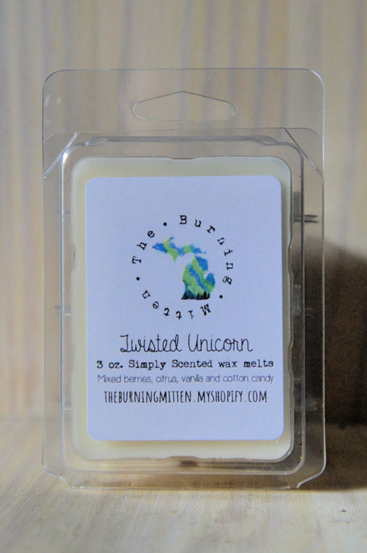 Twisted Unicorn Simply Scented Clamshell (mixed berries, citrus, vanilla and cotton candy)