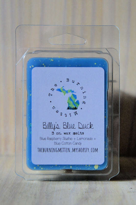 Billy's Blue Duck Clamshell (blue raspberry slushie + lemonade + blue cotton candy)