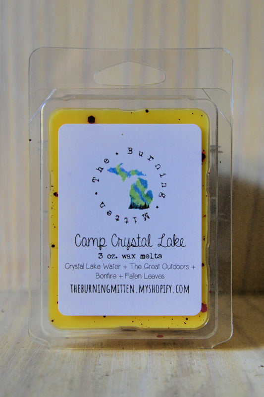 Camp Crystal Lake Clamshell (crystal lake water + the great outdoors + bonfire + fallen leaves)