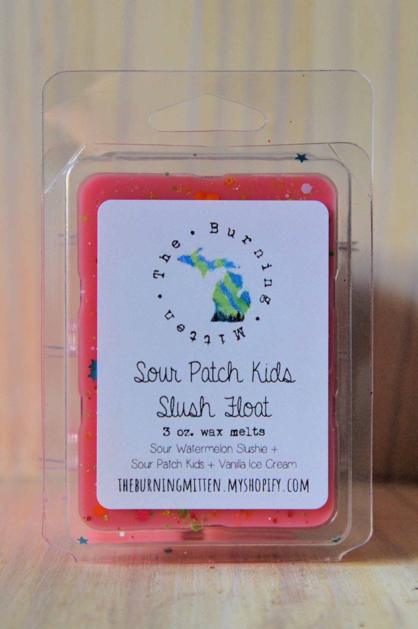 Sour Patch Kids Slush Float Clamshell (sour watermelon slushie + sour patch kids + vanilla ice cream)