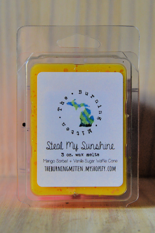 Steal My Sunshine Clamshell (mango sorbet + vanilla sugar waffle cone)