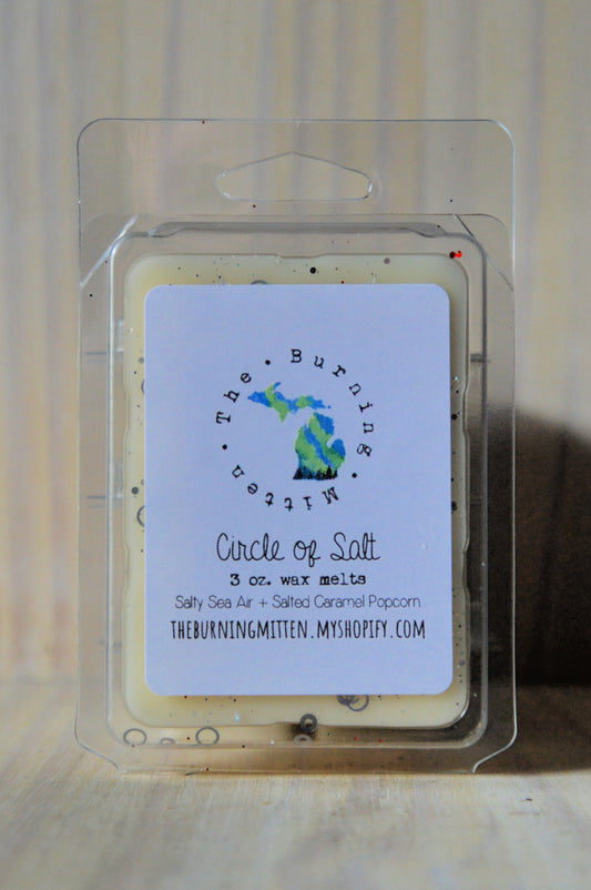 Circle of Salt Clamshell (salty sea air + salted caramel popcorn)