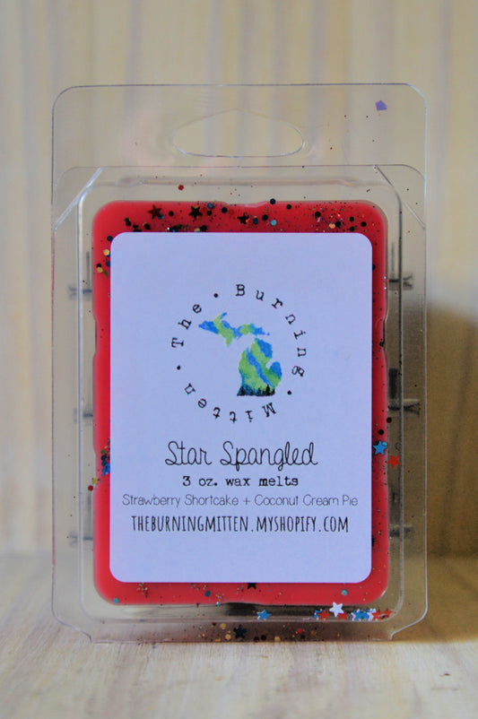 Star Spangled Clamshell (strawberry shortcake + coconut cream pie)