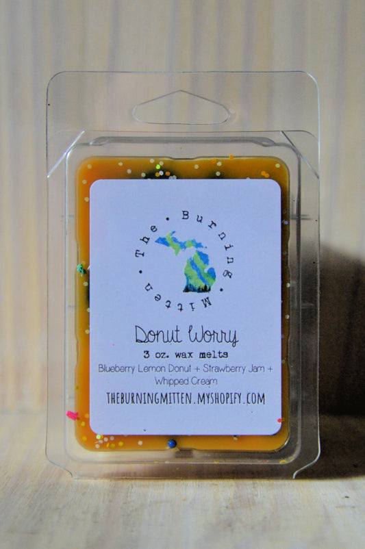 Donut Worry Clamshell (blueberry lemon donut + strawberry jam + whipped cream)