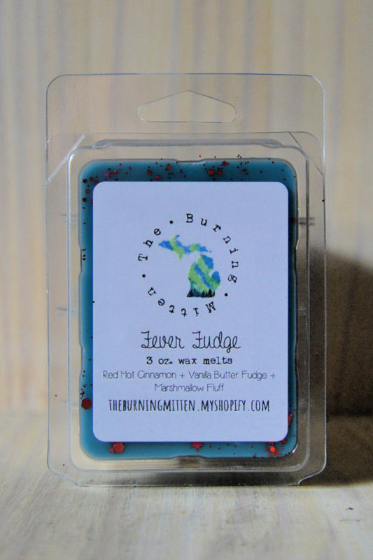 Fever Fudge Clamshell (red hot cinnamon + vanilla butter fudge + marshmallow fluff)