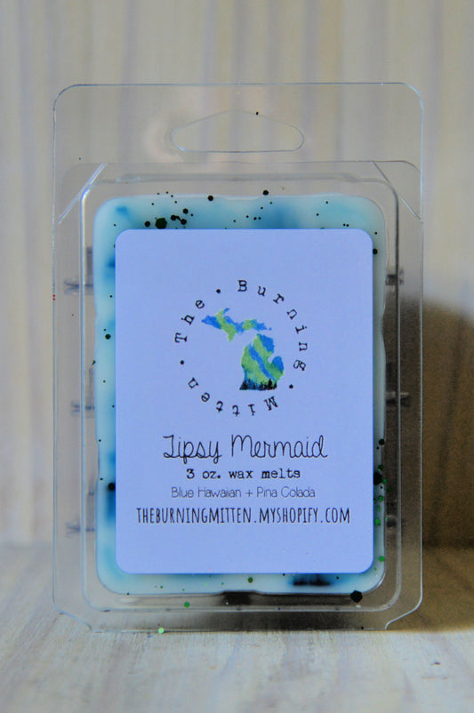 Tipsy Mermaid Clamshell (blue hawaiian + pina colada)