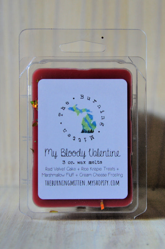 My Bloody Valentine Clamshell (red velvet cake + rice krispie treats + marshmallow fluff + cream cheese frosting)