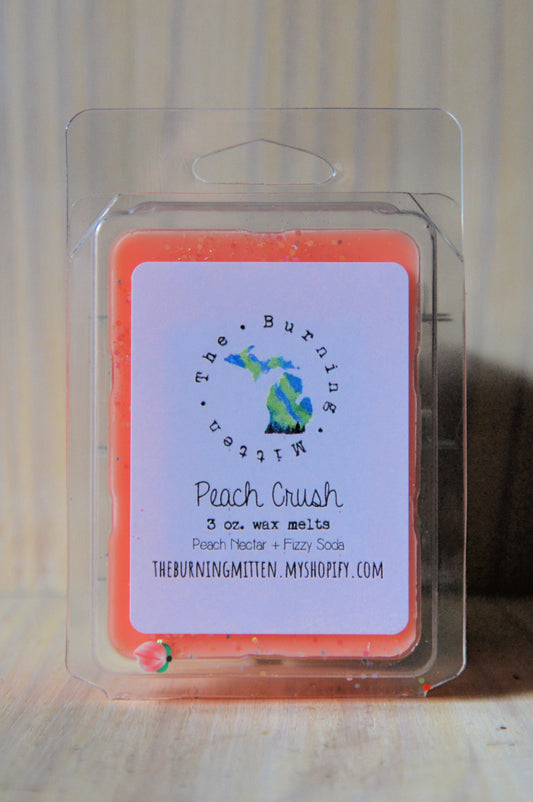 Peach Crush Clamshell (peach nectar + fizzy soda)