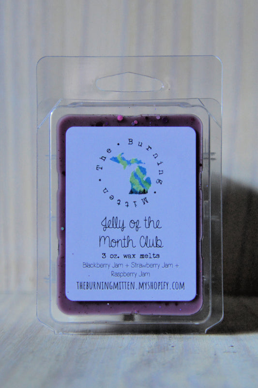 Jelly of the Month Club Clamshell (blackberry jam + strawberry jam + raspberry jam)