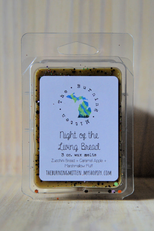 Night of the Living Bread Clamshell (zucchini bread + caramel apple + marshmallow fluff)