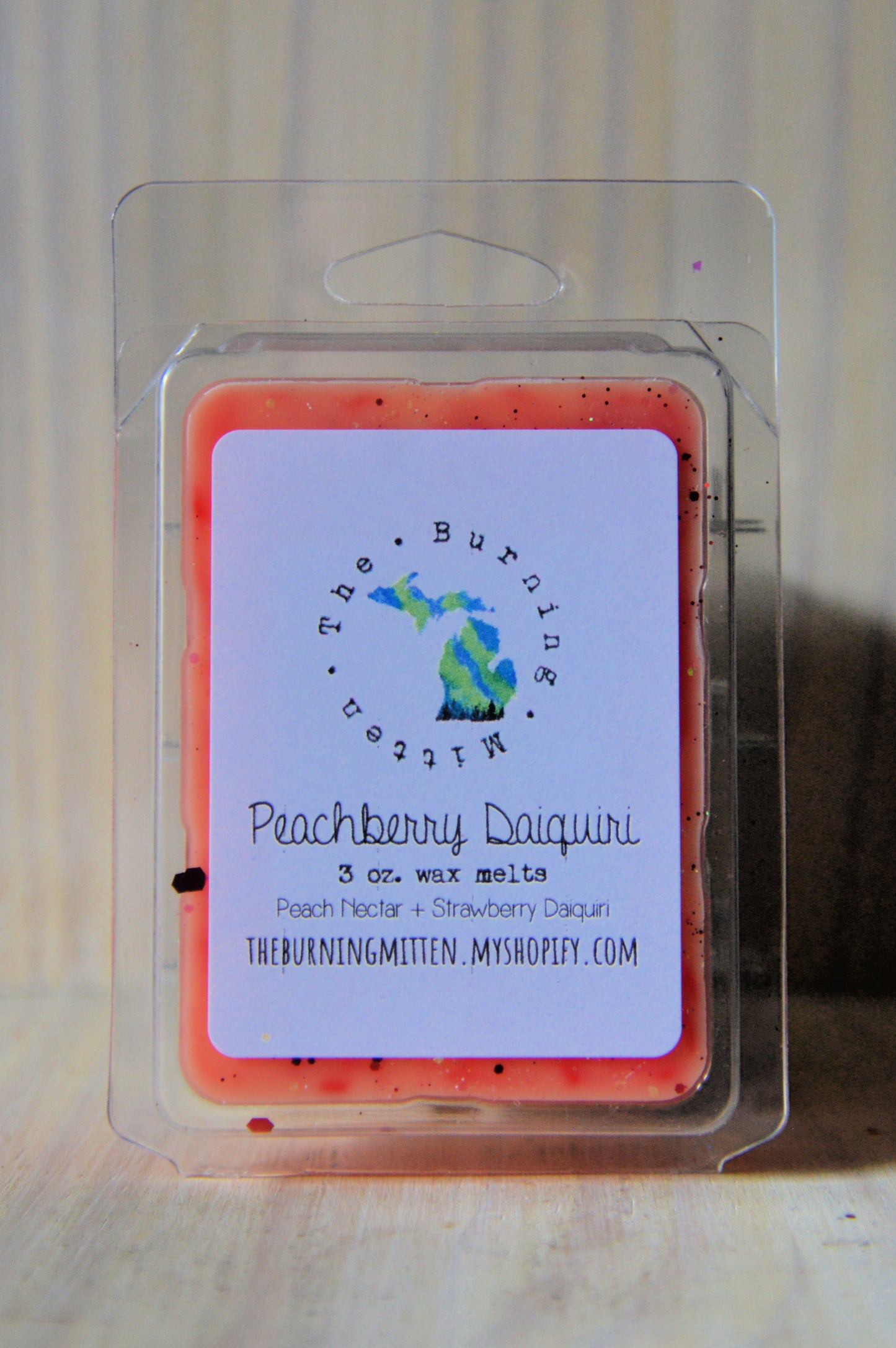 Peachberry Daiquiri Clamshell (peach nectar + strawberry daiquiri)