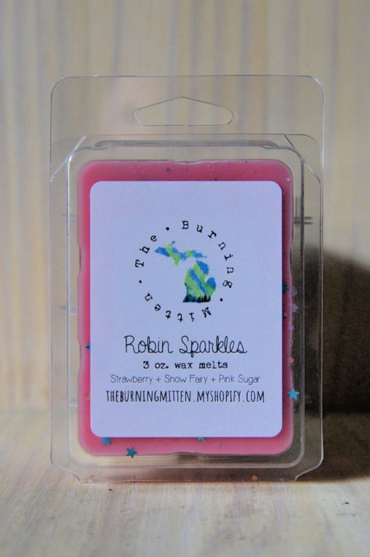 Robin Sparkles Clamshell (strawberry + snow fairy + pink sugar)