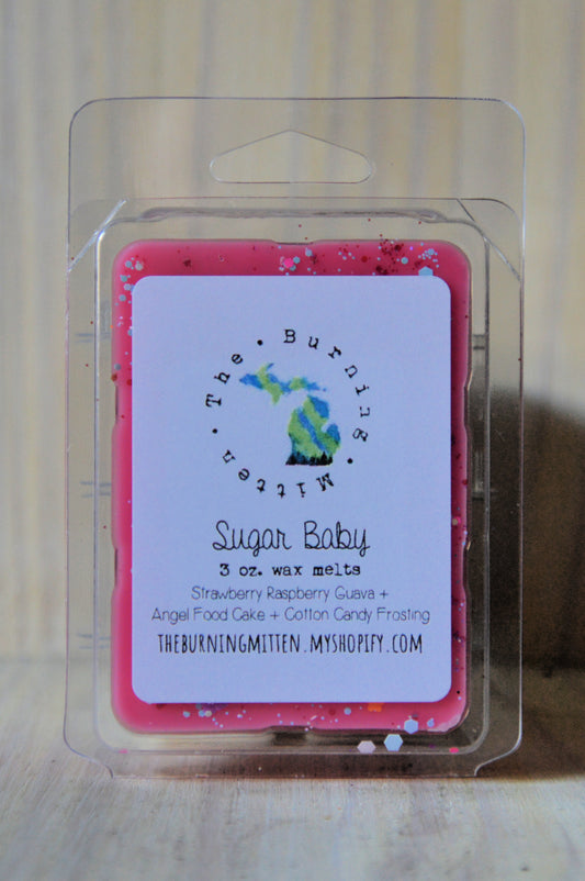 Sugar Baby Clamshell (strawberry raspberry guava + angel food cake + cotton candy frosting)