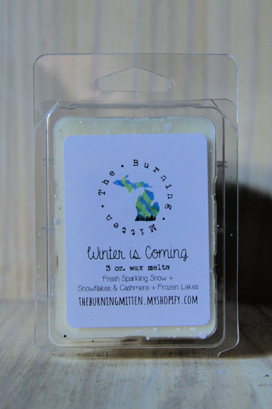 Winter is Coming Clamshell (fresh sparkling snow + snowflakes & cashmere + frozen lakes)